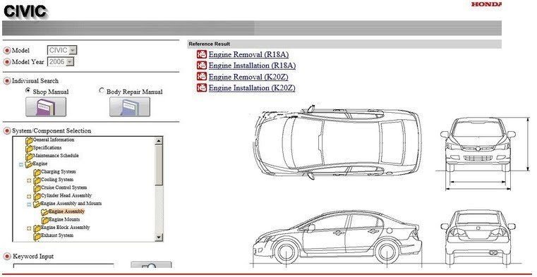 2006 HONDA CIVIC REPAIR MANUAL visual data 6